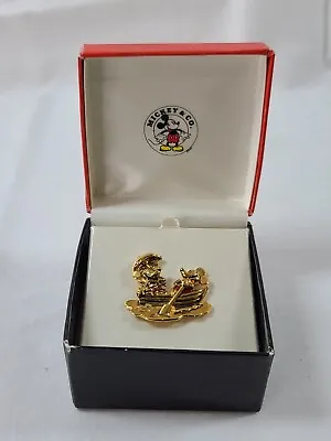 Vintage Napier Disney Mickey & Minnie Mouse In The Boat Pin Brooch RARE • $55