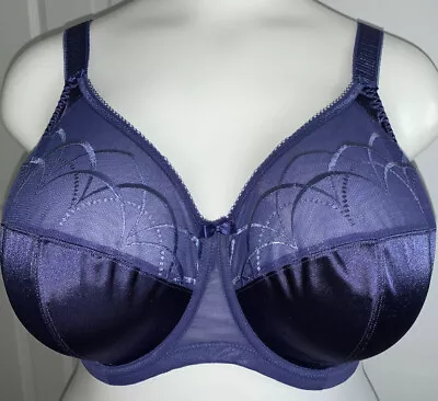 NWT- Elomi  Cate  Full Figure Underwire Bra Style EL4030 - Blue  Great Support  • $28.99