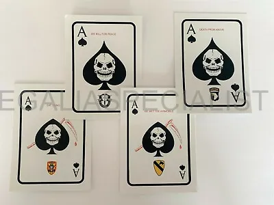 Apocalypse Now! U.S. Army Vietnam War DEATH CARDS - Set  Of 4 Single Ace  Cards • $4.87