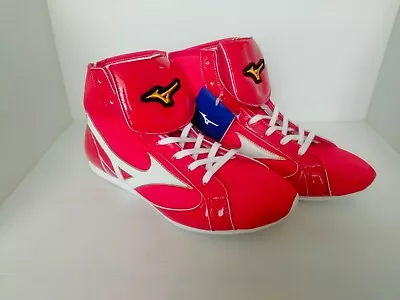 Mizuno Short Boxing Shoes Red × White Line 21GA230002 26.5-28cm From Japan • $512.88