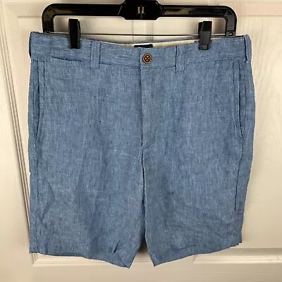 Men's J.Crew Stanton Baird McNutt Linen Shorts Blue 9  Inseam Size 30 • $20.97