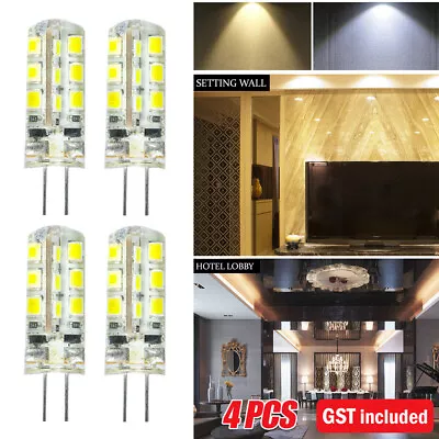 24pcs G4 3W Cool White LED 12V DC Light Corn Bulbs 24 SMD Silicone Lamp Globe • $5.87