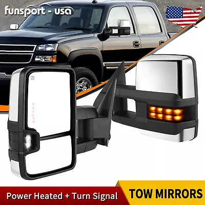 Tow Mirrors For 03-06 Chevy Silverado Sierra 1500 2500 3500HD Smoke Turn Signal • $120.69