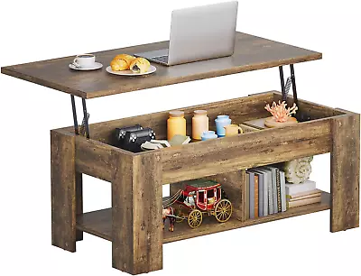 NOBLEWELL Coffee Table Lift Top With Storage Compartment And Separated Open Pop • $121.07
