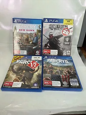 PlayStation 4 PS4 Far Cry 5 New Dawn Primal Home Front Revolution Games Lot • $59.99