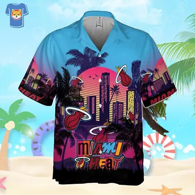 Miami Heat 2024 Hawaiian Shirt For Men And Women Summer Shirt Beach Shirt • $32.95