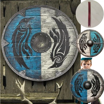 £21.60 • Buy Medieval Eivor Valhalla Raven War Pattern Viking Battle Shield Replica Prop Gift
