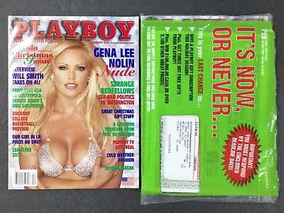 Playboy Magazine December 2001 Factory Sealed Unopened Unread Free Shipping • $18.95