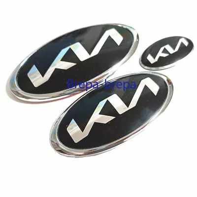 3X New KN Front Emblem Trunk WITH Pins Steering Badge For K5 K3 FORTE OPTIMA • $19.91