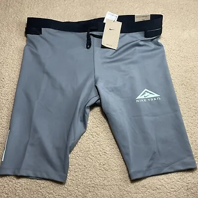 Nike Trail Dri Fit 1/2 Short Tights DM4795-065 Men's Size XXL • $48