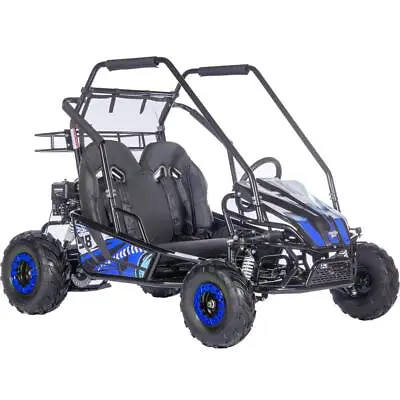 MotoTec Mud Monster XL 212cc 2 Seat Go Kart Full Suspension - Blue/Red ✅ • $1799