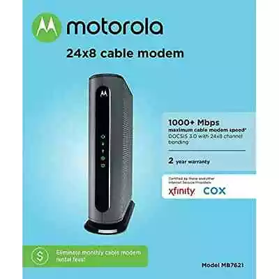 Motorola 24x8 Cable Modem MB7621-10 1000+ Mbps / New Open Box • $49