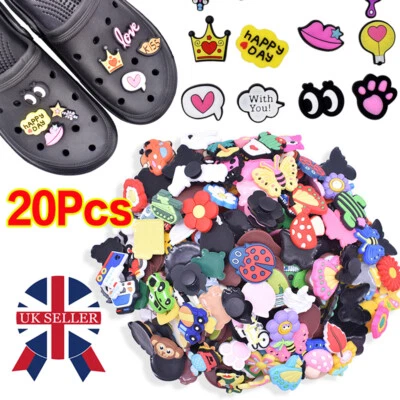 £4.95 • Buy 20pcs Shoe Charms Cartoon Tool Shoes Buckle Decorations Fit Croc Wristb