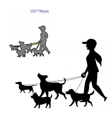 Walk The Dog Metal Cutting Dies Scrapbook Paper Knife Mould Blade Punch Stencils • $3.78