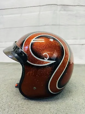 FULMER V2 Diablo Custom Red Sparkle Open Face Helmet Sz Medium Limited Edition  • $90.02