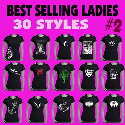 Funny T-shirts Ladies T Shirt Black Sizes Best Sellers  New  Round Neck Tee 2 • $24.95