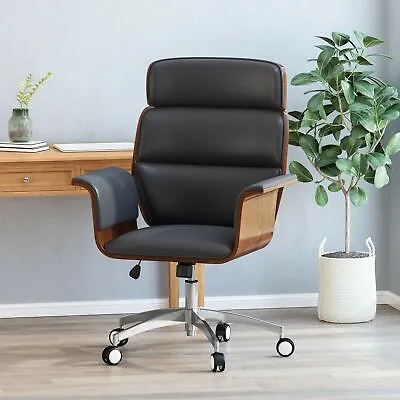 Aleigha Mid-Century Modern Swivel Office Chair • $266.19