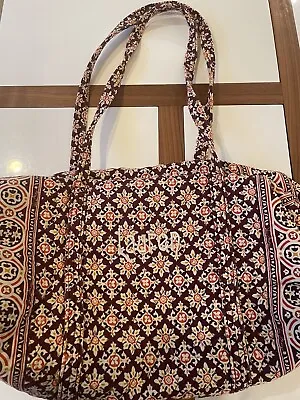 Vera Bradley Maroon Medallion XL Duffel CUSTOMIZED LAUREN • $29.99