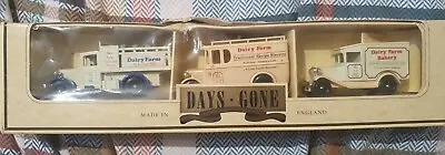 Lledo Diecast Special Edition Vintage Days Gone Dairy Farm Vans Set • £4.99