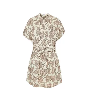 Reiss Nico Printed Mini Dress UK 10 Ivory Multi Short Belted RRP 188 Mandarin • £55.60