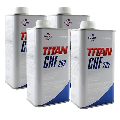 Fuchs 4 Liter TITAN CHF 202 Hydraulic Fluid 4 X 1L For Audi VW Porsche Volvo • $64.95