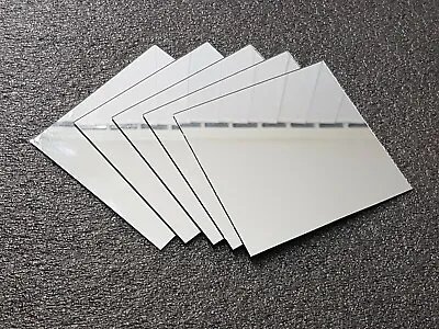 10 Pieces Silver Glass Mirror Tiles 10 X 10 Cm 1 Mm Thick. Art&Craft  • £19.99