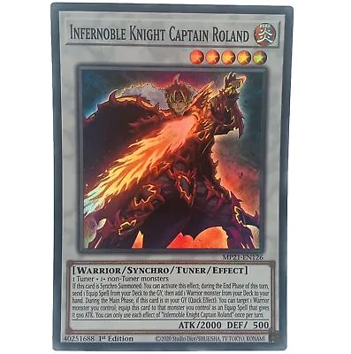 YUGIOH Infernoble Knight Captain Roland MP21-EN126 Super Rare 1st Edition NM • £0.99