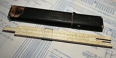 Antique Slide Rule A. W. FABER CASTELL 378 Made In Germany W/ Retailer's Case • $35.19