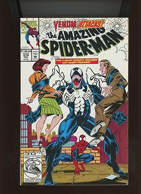 (1993) The Amazing Spider-Man #374 - VENOM ATTACKS!  MURDER ON PARADE  (9.0/9.2) • $8.78