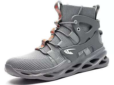 Men’s Steel Toe Work Boots Lightweight Safety Shoes Construction Work Sneakers • $45.95