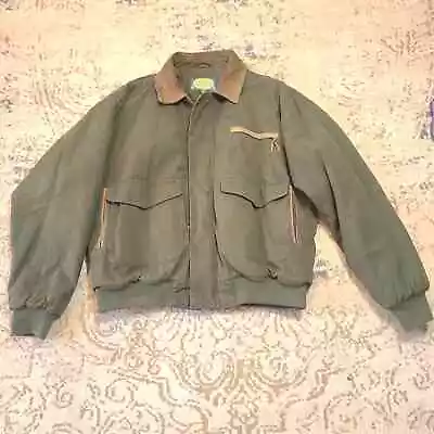 Cabela's Outdoor Gear Coat Mens Size XL Dark Green Cotton Thinsulate Insulation • $39.99