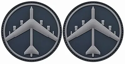 This Is My Peace Symbol B-52 3D PVC RUBBER PATCH - 2PC  HOOK BACKING 3 X3  • $13.99