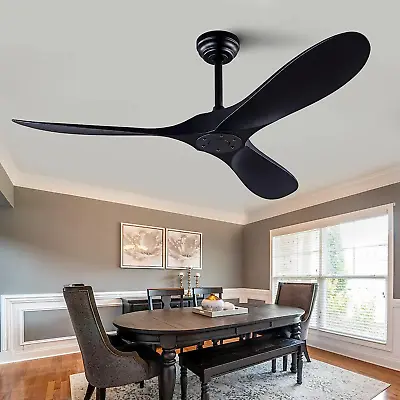 52  Ceiling Fan With Remote Control No LightsModern Reversible DC Motor Indoor  • $134.99