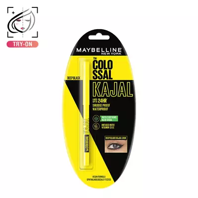 Maybelline New York The Colossal Kajal 24Hour Smudge Proof - Deep Black (0.35g) • $10.79