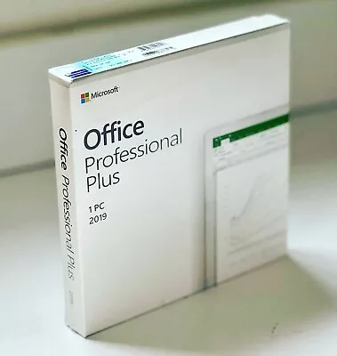 Ms Office 2019 Professional Plus Lifetime Retail Pack Dvd And Product Key Sealed • £57.99