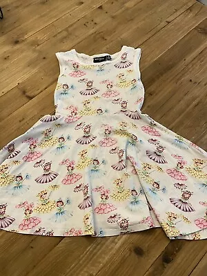 Rock Your Baby Parasol Singlet Short Sleeve Waisted Dress In Multi Colour Print  • $15