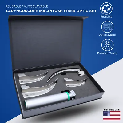 Macintosh Fix Tube HBT Fiber Optic Cold Light Anesthesia Instrument Distributor • $84.73