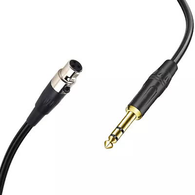 3-Pin Mini XLR Female To 1/4  TRS Balanced Lavalier Microphone Cable Mic Cord  • $12.49