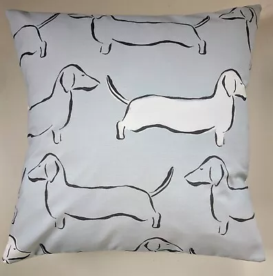 Handmade Cushion Cover In Next Blue Dachshund Dog 16  • £7.29