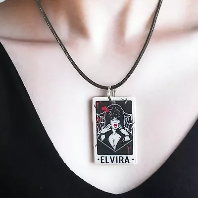 Elvira Goth Queen Necklace Costume Jewelry New Gothic Spooky Halloween Horror • $14