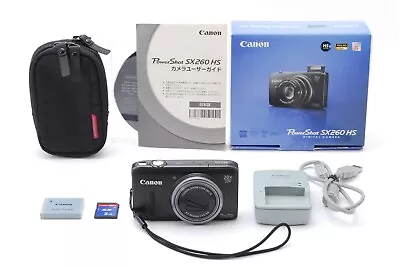 [NEAR MINT] Canon PowerShot SX260 HS 12.1MP Digital Camera Black W/Box Japan • $194.99