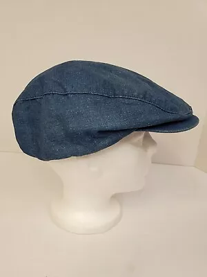 KANGOL Denim Style Snap Bill Cabbie Hat Cap L/XL USA And Union Made Vintage  • $27.42