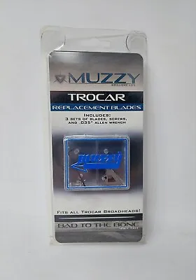 Muzzy Trocar 3 Sets Of Replacement Broadhead Blades & Screws: 1-3/16  Cut: # 308 • $18.49