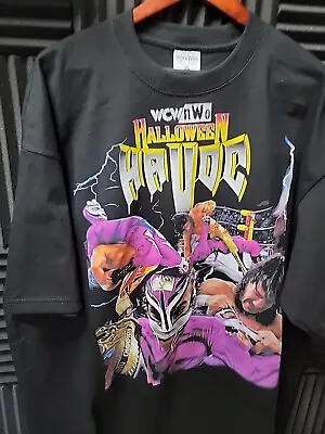 Halloween Havoc Eddie Guerrero Ray Mysterio T Shirt On Shaka Heavy Garmet Dyed • $45