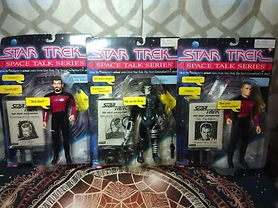 Vintage STAR TREK  Space Talk Series Actual Voice 1995  7  Figures Bundle - NEW • $69