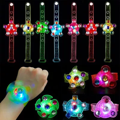 Child 24 Pack LED Light Up Spinner Bracelets Fidget Toy For Party Favors Gifts • £3.99