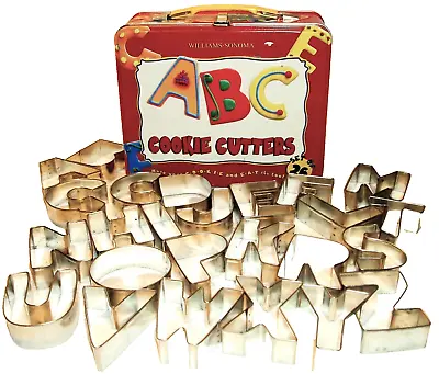 William-sonoma Alphabet Abc Lunchbox Metal 3  Letter Cookie Cutters • £19.45