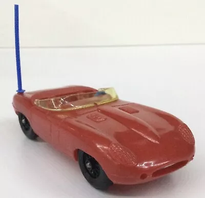 Vintage 1960's Processed Plastic Toys Jaguar XK120 Red 5  Vinyl ILLINOIS U.S.A. • $65