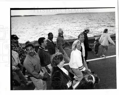 1991 Press Photo John Engler & Wife Mackinac Bridge - Dfpb78787 • $19.99
