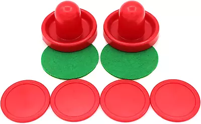 Light Weight Air Hockey Red Pucks & Slider Pusher Goalies For Game Tables Acces • $14.55